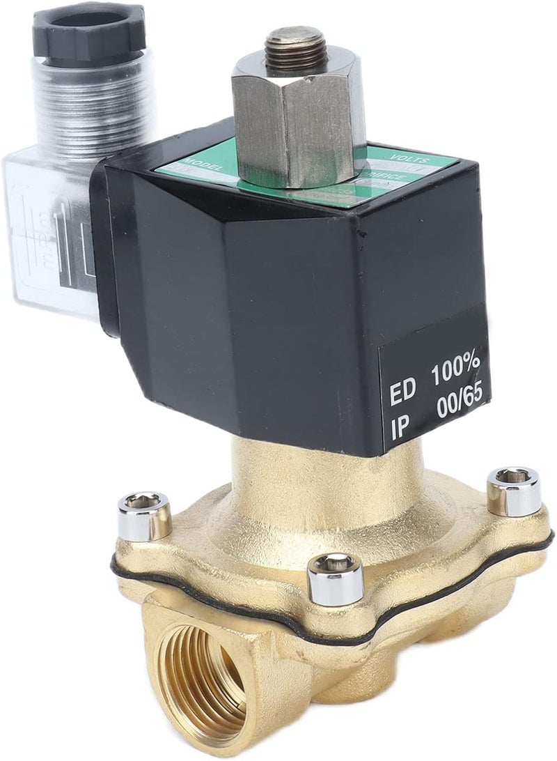 2W - 15K Brass Solenoid Valve, 2 Way Normally Open Diaphragm Type Electric Valve for Automation Equipment with Direct Acting Design and Flat Diaphragm Structure (AC380V) - Image 2