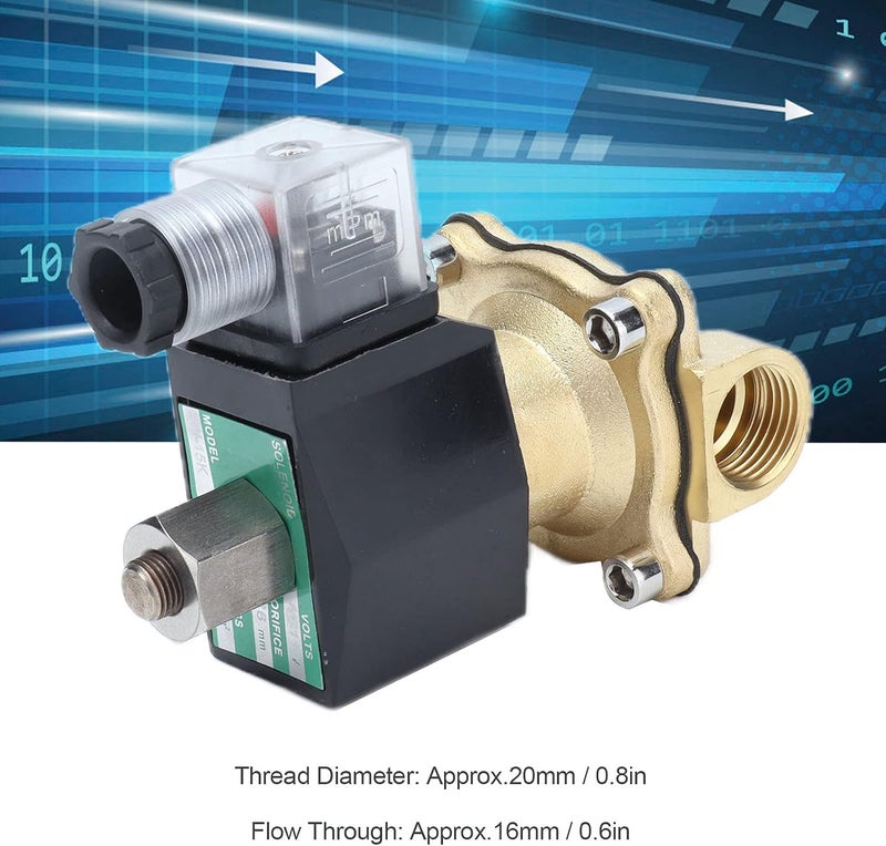 2W - 15K Brass Solenoid Valve, 2 Way Normally Open Diaphragm Type Electric Valve for Automation Equipment with Direct Acting Design and Flat Diaphragm Structure (AC380V) - Image 5