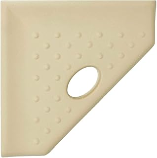 Questech 5 inch Shower Foot Rest Corner Bathroom Organizer Corner - Matte Sand Shower Caddy Geo Wall Mount Flatback - Image 1