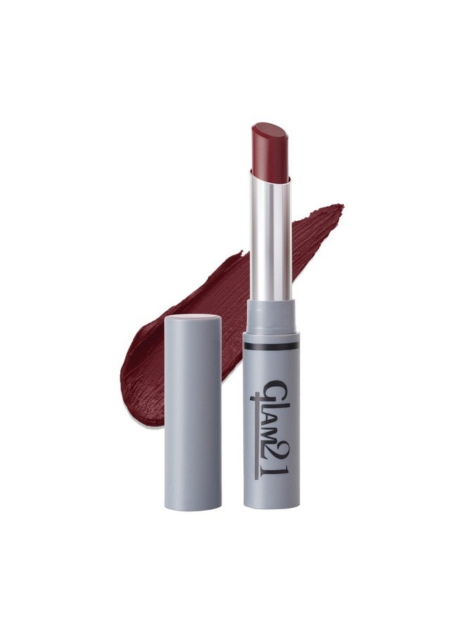 Glam 21 Glam21 Long Lasting Non-Transfer Lipstick|Creamy Matte Formula | Smudge-Free | HD-Colored lips - 2.8gm| Brownie-12 - Image 1