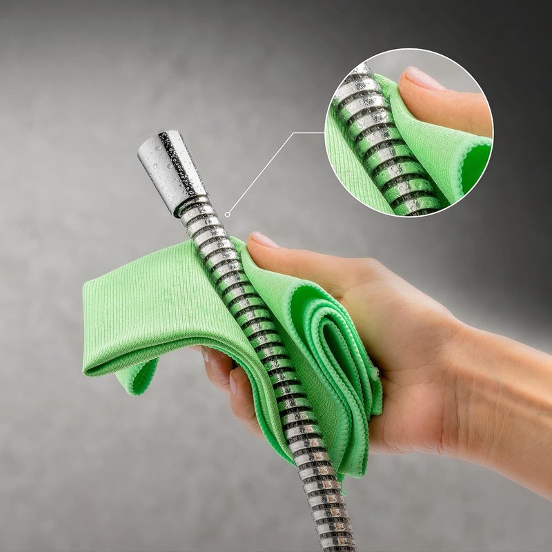 Lee Silver Soft Shower 150cm (1.5m) - Standard Size Shower Hose (1/2" Connection) 360° Kink Resistant, Smooth Surface, Easy to Clean, Pressure and Heat Resistant - Silver - Image 4