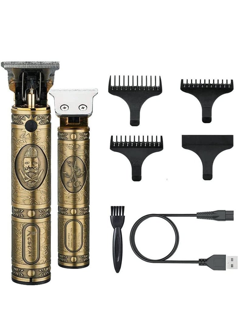 مقصات شعر احترافية للرجال لتحديد اللحية، ماكينة حلاقة قريبة، صالون لاسلكية قابلة للشحن، هادئة مع مقص سريع، ماكينة حلاقة سلكية ولاسلكية - Image 1