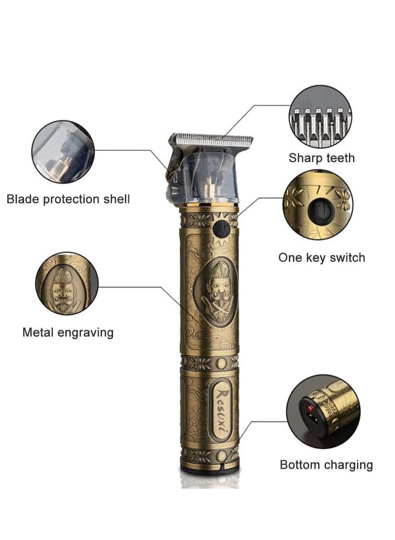 مقصات شعر احترافية للرجال لتحديد اللحية، ماكينة حلاقة قريبة، صالون لاسلكية قابلة للشحن، هادئة مع مقص سريع، ماكينة حلاقة سلكية ولاسلكية - Image 3