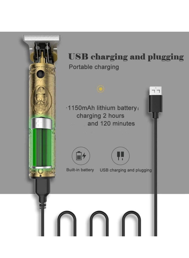 مقصات شعر احترافية للرجال لتحديد اللحية، ماكينة حلاقة قريبة، صالون لاسلكية قابلة للشحن، هادئة مع مقص سريع، ماكينة حلاقة سلكية ولاسلكية - Image 4