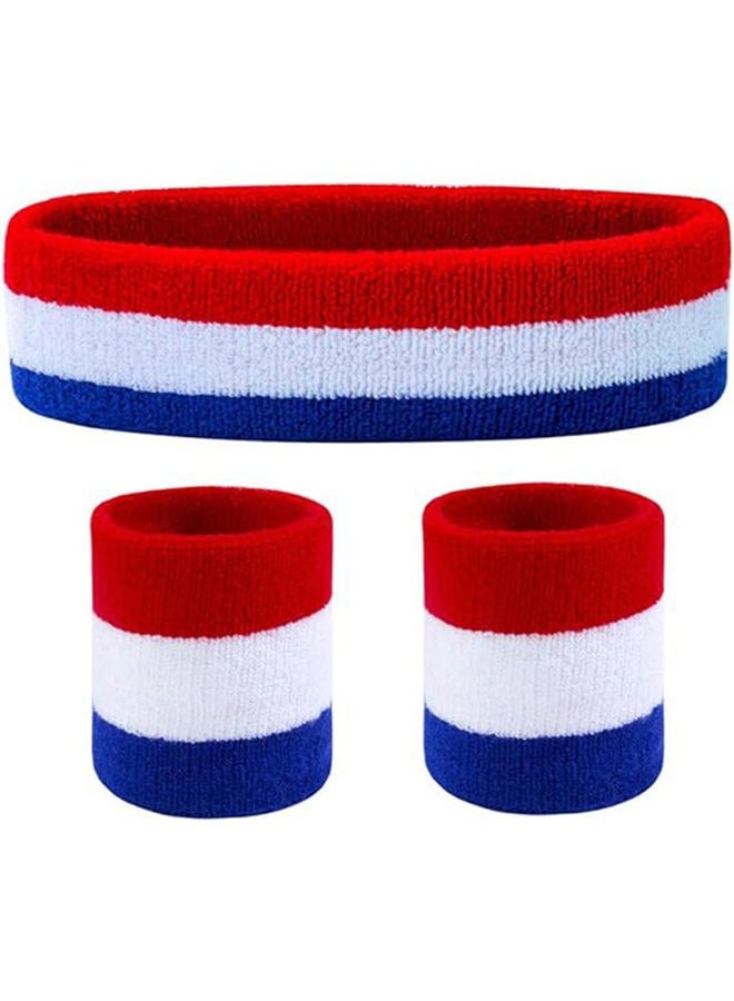 Favofit Headband/Wristbands for Women Men Girls Boys for Gym Workout & Yoga, 3 Pack, Super Comfy Sports Sweatbands for Football Baseball Basketball Soccer & Tennis, Sweat Out of Your Eyes & Wrists - Image 1