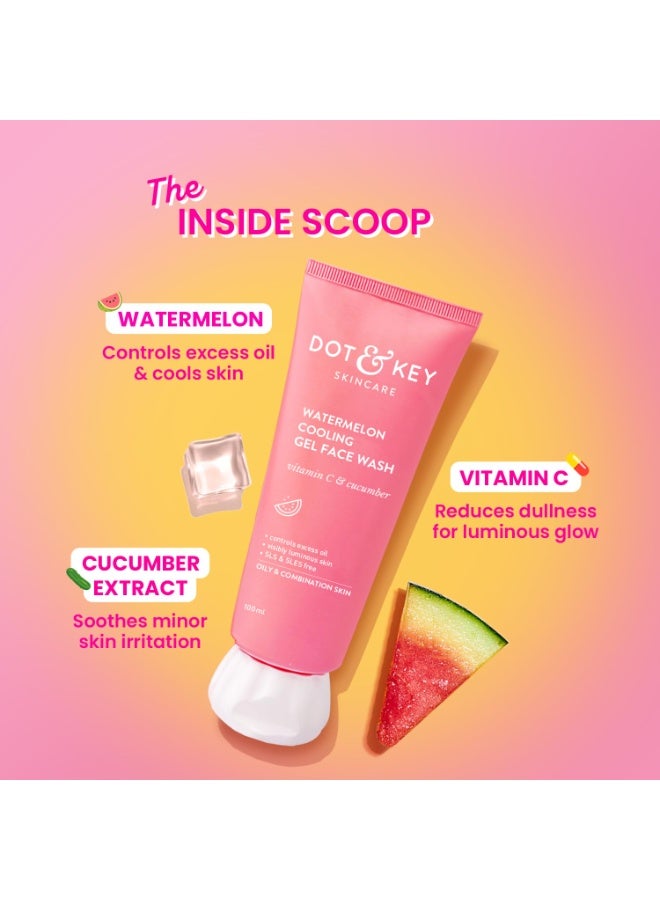 Dot & Key Watermelon CTM Kit | Cleanser 100ml, Toner 150ml, Moisturizer 60ml | For Normal, Combination & Oily Skin | For Oil Free Glowing Skin Care | For Women & Men - Image 4