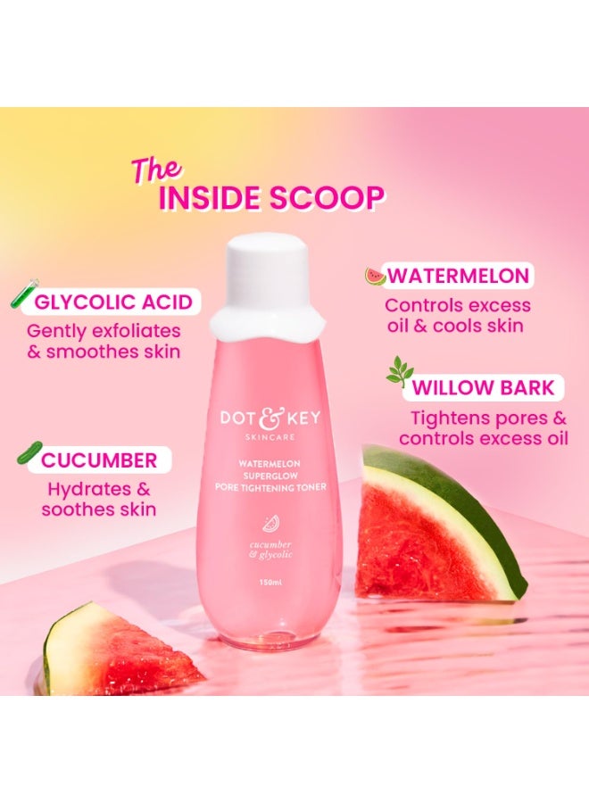 Dot & Key Watermelon CTM Kit | Cleanser 100ml, Toner 150ml, Moisturizer 60ml | For Normal, Combination & Oily Skin | For Oil Free Glowing Skin Care | For Women & Men - Image 3