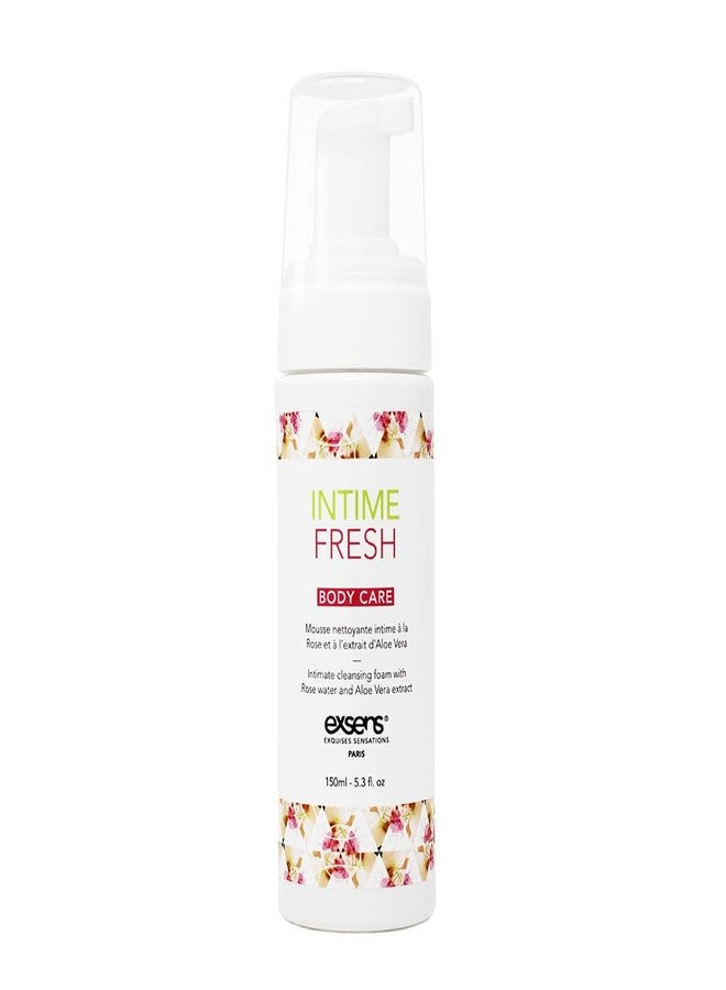 EXSENS Intime Fresh, Intimate Cleansing Foam, pH Balanced, Gentle for Daily Use with Organic Rose Water and Aloe Vera Extract, Soap and Paraben Free, 5.3 fl.oz, 1 Count - Image 1