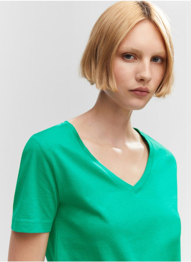 MANGO - V-Neck T-Shirts - Image 1