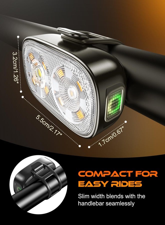 ISEYOU Bike Lights, Ultra-Slim USB-C Rechargeable Bike Lights Front and Back, 5+6 Lighting Modes & IP65 Waterproof, Super Bright Bicycle Light Set for Road Mountain Night Riding Cycling - Image 5