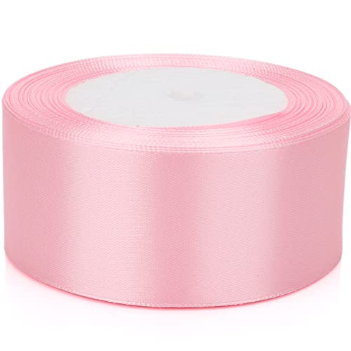 Nsilu 25 Yards 1-1/2 inches Wide Satin Ribbon Suitable for Wedding, Party and Gift Box Packaging Ribbon (Pale Pink, 1-1/2") - Image 5