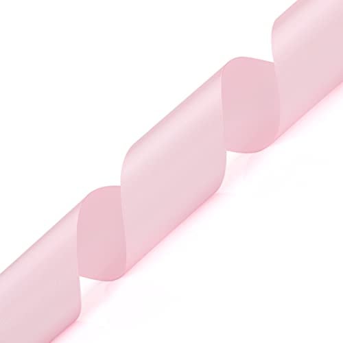 Nsilu 25 Yards 1-1/2 inches Wide Satin Ribbon Suitable for Wedding, Party and Gift Box Packaging Ribbon (Pale Pink, 1-1/2") - Image 3