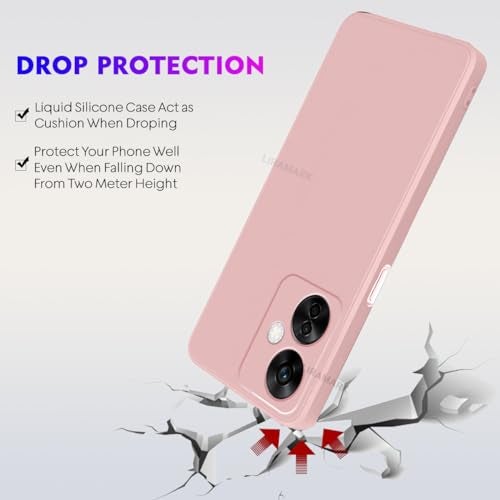 LIRAMARK Silicone Soft Back Cover Case for OnePlus Nord CE 3 Lite 5G (Pink) - Image 5