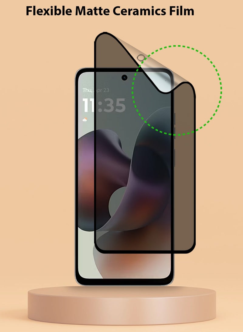 Techie 2 Pack Motorola Motorola Moto G75 / Moto G56 / Moto G35 / Motorola Moto G05 / Moto G15 Privacy Screen Protector - Full Cover Matte Ceramic Privacy Screen Protector, Explosion Proof, Anti Bubble Anti-Fingerprint Easy Installation - Image 4