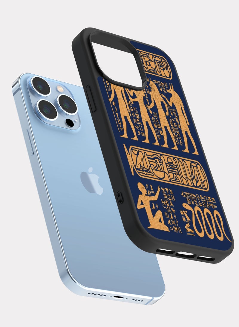 بكسلات كفر ايفون 13 برو ماكس مصر فرعونية ازرق - Image 2