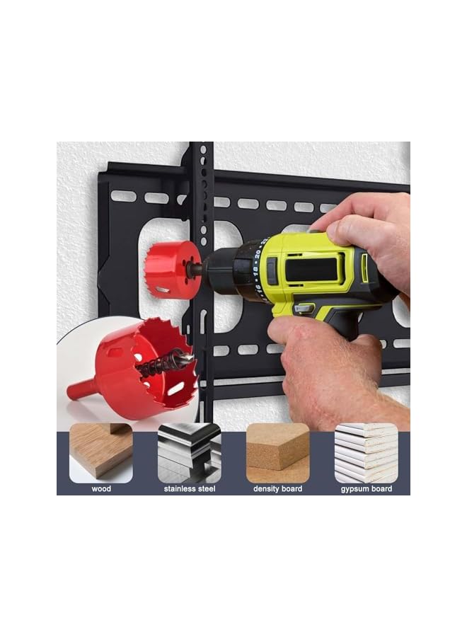 promass 4 Pcs TV Cord Hide for Wall,TV Cable Hider,TV Wire Hider Cable Grommet Cable Hole Cover with 1 Hole Saw Drill Attachment,Cable Management Kit for Office and Home Table Cable (60mm Hole) - Image 5