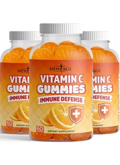 New Age Vitamin C Gummies Orange Vitamin C Gummy Supports Healthy Immune System Vegetarian Without Gluten (180 Gummies)  - Image 2
