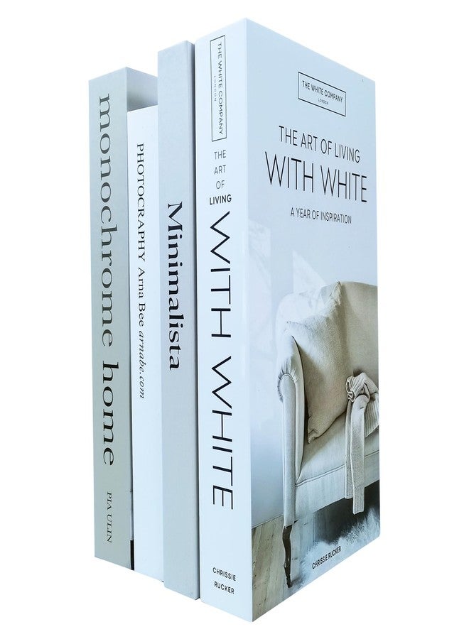 ONEGOING 4PC Decorative Books, Faux Books for Decoration - Decorative Book for Home Decor Aesthetic Chic Fake Book for Coffee Table Décor Bookshelf Living Room Office Bedroom - Image 1