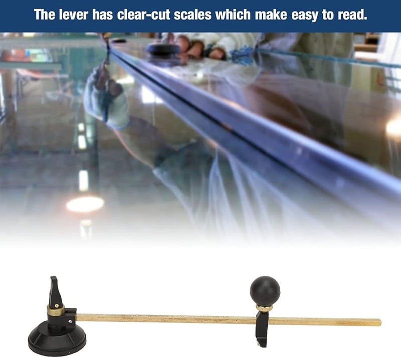 أداة قطع الزجاج القابلة للتعديل مع عجلة رسم الدوائر مقاس 23.6 بوصة - Image 3