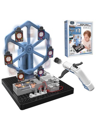 DIY Electrical Rotating Bow and Arrow Shooting Range – 66 Pcs STEM Educational Toy Set for Kids – Motorized Archery Game with Safe Foam Arrows – Blue - pzsku/Z347B76E964FC7E9163A8Z/45/1751454005/2a74384b-04dd-42b1-9b3b-f569b54cd27c