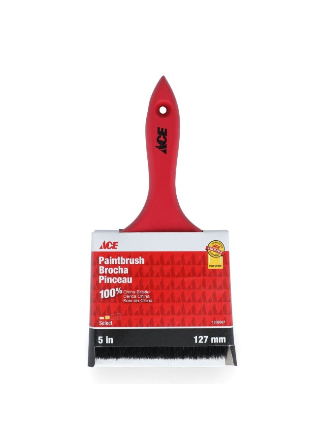 ACE Stainless Iron Ferrule Natural Plastic Handle Paint Brush Multicolour 5inch ABS1500 - Image 3