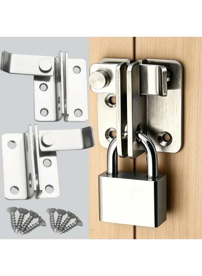 3PCS Stainless Steel Heavy Duty Cabinet Lock Drawer Latch Security Door Lock Child Proof Safety Latch for Furniture - Image 1