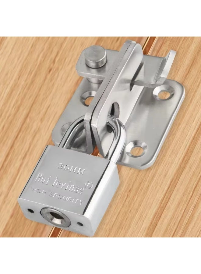 3PCS Stainless Steel Heavy Duty Cabinet Lock Drawer Latch Security Door Lock Child Proof Safety Latch for Furniture - Image 2