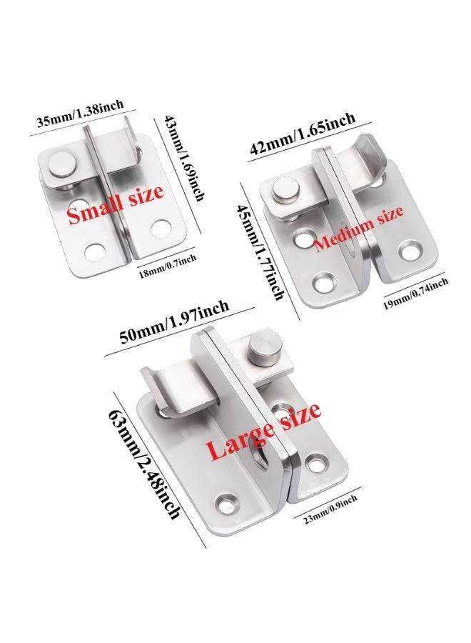 3PCS Stainless Steel Heavy Duty Cabinet Lock Drawer Latch Security Door Lock Child Proof Safety Latch for Furniture - Image 5