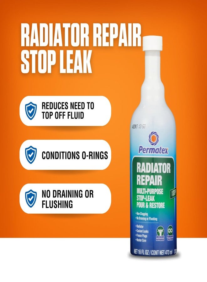 Permatex 30301 Radiator Repair - Stop Leak, 16 fl oz, Protecting Against Coolant Loss, Stopping Leaks and Seepage from Head Gaskets - Image 2