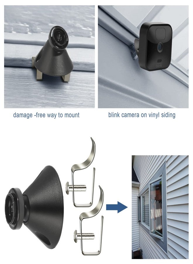 WDZREE (10 Pack) Blink Outdor Camera Mount Vinyl Siding Clips Hooks,No-Hole Needed Outdoor Siding Hanger for Mounting Wyze Cam/Ring/arlo Home Security Camera, Weatherproof Stainless Steel Blink Siding Mount - Image 2