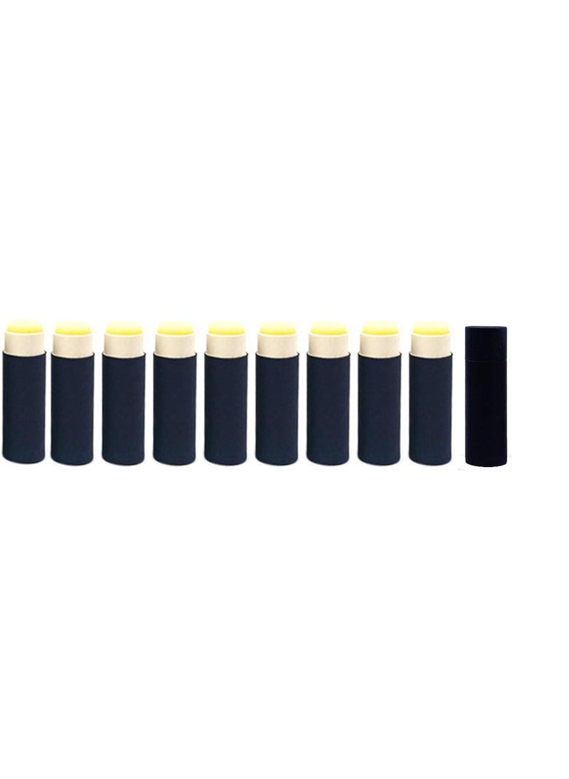 glasstore - Paperboard Lip Balm TubesCardboard Krafts Lipstick Tube Empty Lip Balm Container Round Paper Solid Perfume Tubes10pcs Black - Image 1