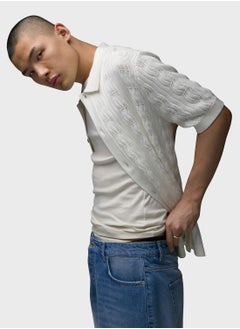 توب مان textured knit button through Cardigans  - Image 1