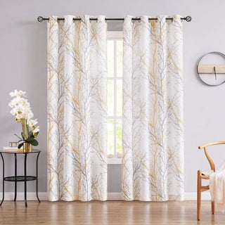 FMFUNCTEX Grey White Curtains for Living Room 108  Yellow Tree Branches Print Curtain Set Linen Textured Semi-Sheer Window Drapes for Bedroom Grommet Top  2 Panels - pzsku/Z347BA2EBC2A7AE835F08Z/45/1749651281/5b3baad9-be8d-4532-8a21-b49122c76b51