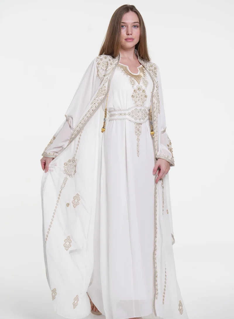 AL BENT AL SHARQIEH embroidered kaftan dress