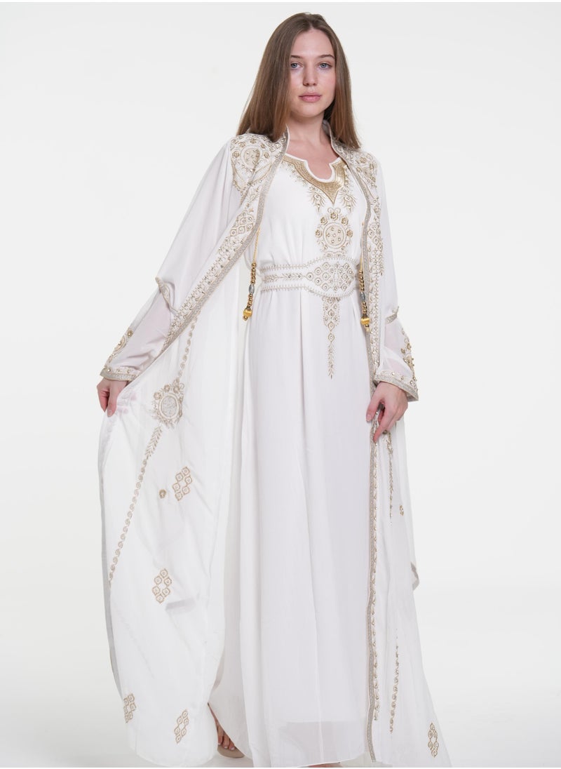 AL BENT AL SHARQIEH women kaftan , arabian dress , jalabiya  - Image 2