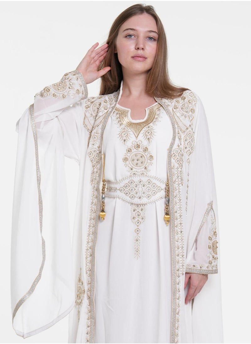 AL BENT AL SHARQIEH women kaftan , arabian dress , jalabiya  - Image 3