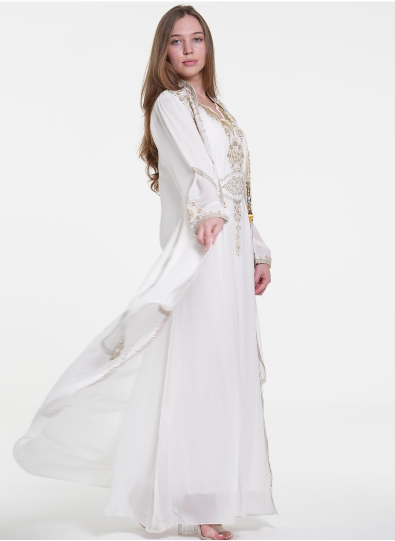 AL BENT AL SHARQIEH women kaftan , arabian dress , jalabiya  - Image 4