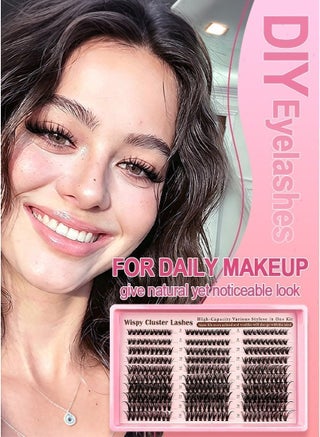 False Eyelashes 300 Pcs 8-16mm Natural Fluffy Natural Lash Clusters with Tweezers DIY Personalized Eyelashes Extensions Cat Eye Eyelash Clusters, Suitable for Daily Makeup and Stage Makeup - view 3