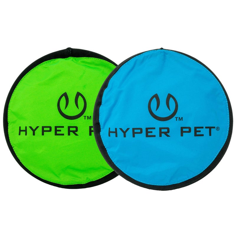 Hyper Pet Flippy Flopper 9" Flying Disc Soft Dog Toy, Floats in Water & Safe on Teeth, for All Breeds, Pack of 2 (Colors May Vary) - Image 1