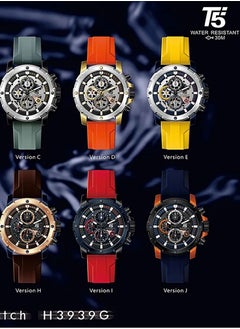T5 T5 Men's Chronograph Silicone strap Watch  - Image 4