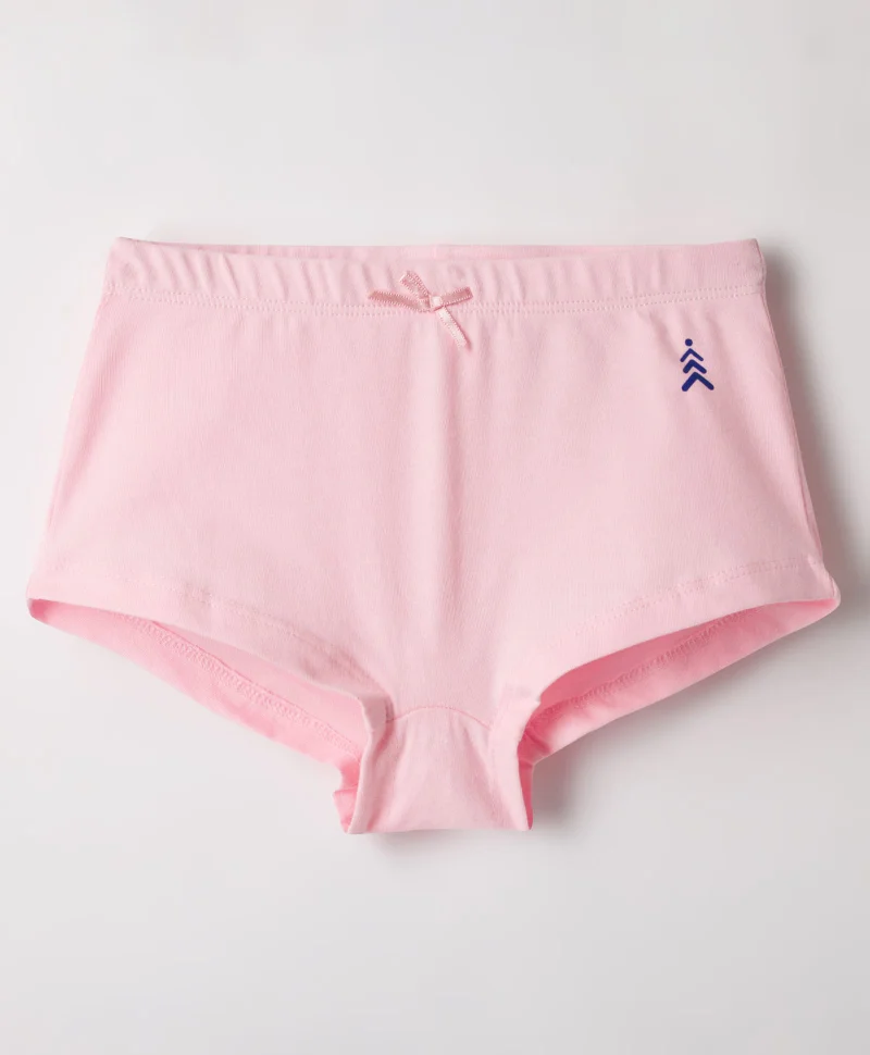 Pine Kids Pine Kids Cotton Spandex Knit Solid Panties (Pack of 3) - Purple/Pink