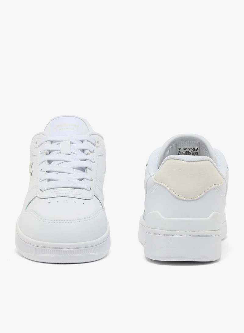 Lacoste WHT/OFF WHT T-Clip Low Top Court Sneakers for Women | Best Price UAE