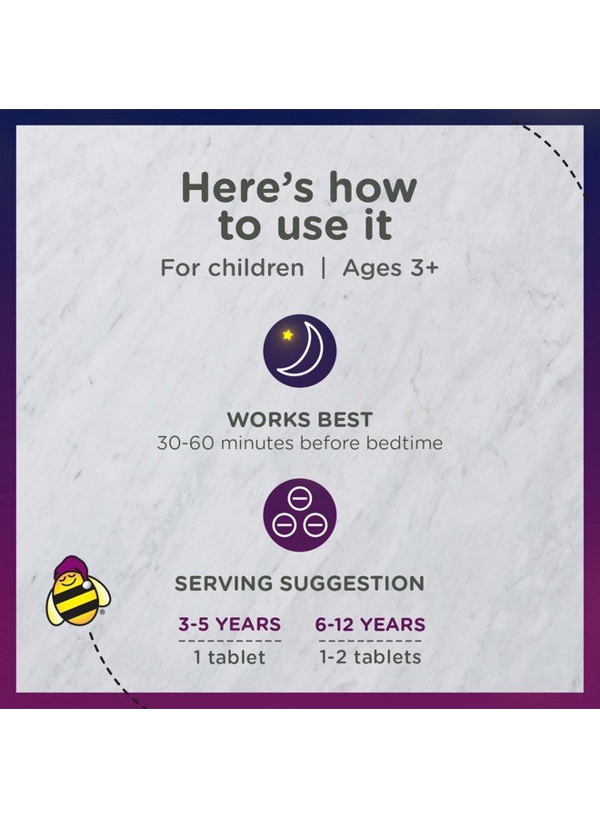 Zarbee's Kids 1Mg Melatonin Chewable Tablet Drug-Free & Effective Sleep Supplement Easy To Take Natural Grape Flavor Tablets For Children Ages 3 And Up 50 Count - Image 4