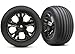 Traxxas 3771A Alias Ribbed Tires PreGlued on 28 AllStar Black Chrome Wheels front pair - Image 2