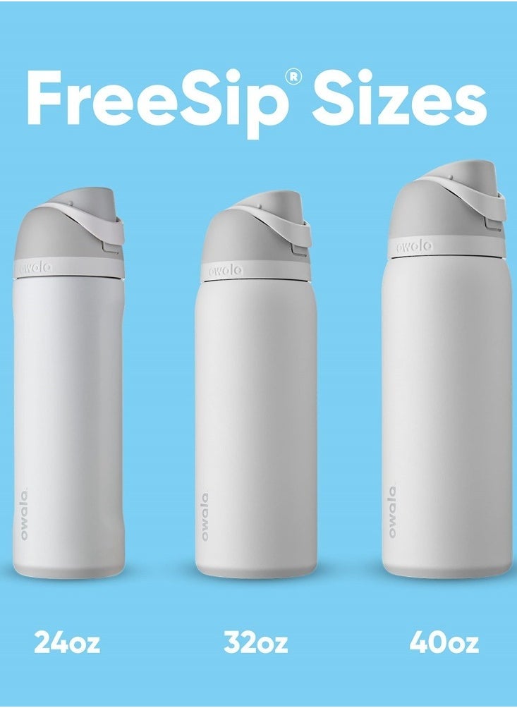 Owala - Owala FreeSip Insulated Stainless Steel Water Bottle with Straw for Sports and Travel, BPA-Free, 32oz,Purple - Image 1