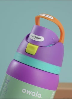 Owala Owala FreeSip Insulated Stainless Steel Water Bottle with Straw for Sports and Travel, BPA-Free, 32oz,Purple  - Image 2
