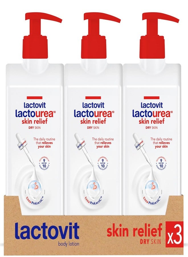 Lactovit | Lactourea Body Lotion | Hydrating Moisturiser for Dry Skin | With Urea ProLactiC10 Complex, Lactic Acid & Pure Urea | Soft & Youthful Skin | Dermatologist Recommended | 3 x 400 ml - Image 1