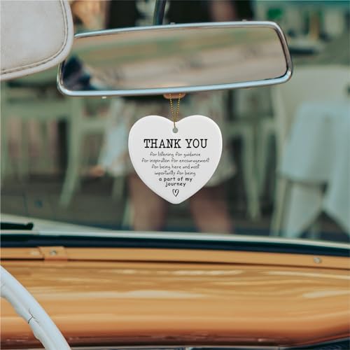 Piuzmnsiy Thank You Gift for Women Friend Ornament Keepsake Sign Heart Plaque Thank You Being a Part of My Journey Appreciation Gifts for Women Men Coworker Boss Friend - Image 4