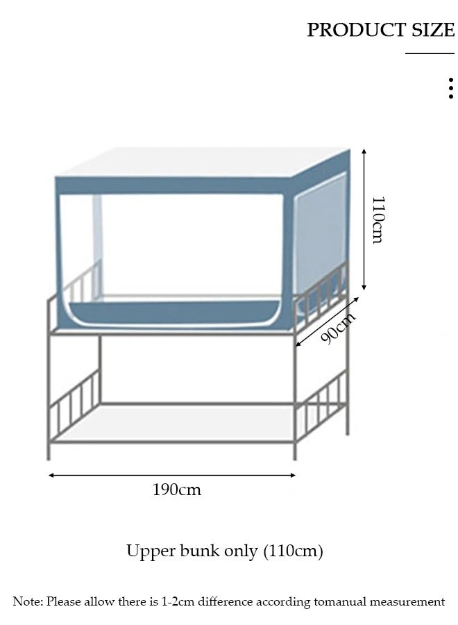 DUNISO Bed Tent Twin,Privacy Tent for Bunk Bed,90% Blackout Private Space Bed Curtains,Bed Canopy with Bed Frame,House Bed Tent,Breathable Windproof Dustproof Bed Curtain Loft Bed Dormitory - Image 2