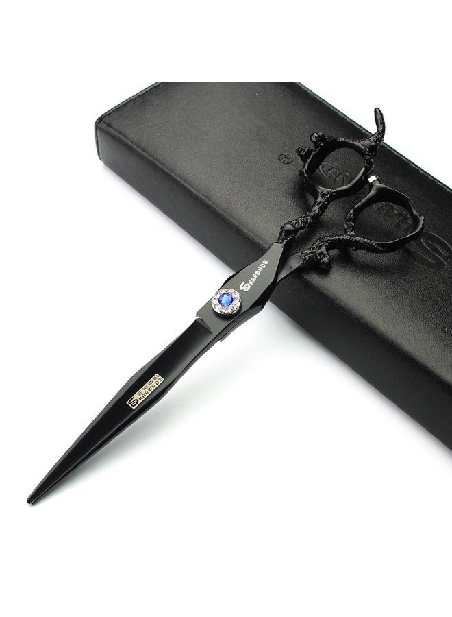 AXEMOORE مجموعة مقصات شعر احترافية 6/7/8/9 بوصة، مقصات شعر حادة من الفولاذ المقاوم للصدأ، مقص خاص لمصففي الشعر (مقص مسطح 7 بوصة) - Image 1